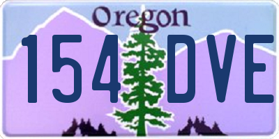 OR license plate 154DVE