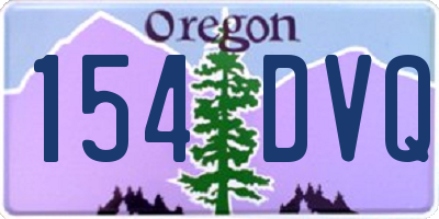 OR license plate 154DVQ