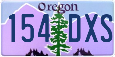 OR license plate 154DXS