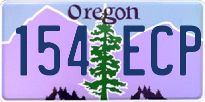 OR license plate 154ECP