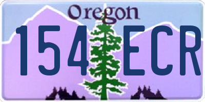 OR license plate 154ECR
