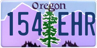 OR license plate 154EHR