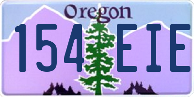 OR license plate 154EIE
