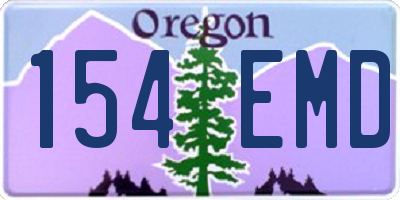 OR license plate 154EMD
