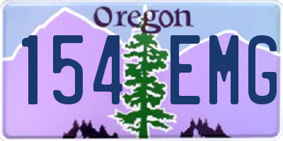 OR license plate 154EMG
