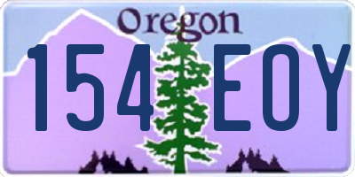 OR license plate 154EOY