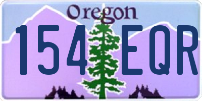 OR license plate 154EQR
