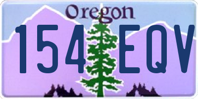 OR license plate 154EQV