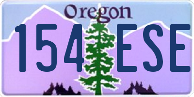 OR license plate 154ESE