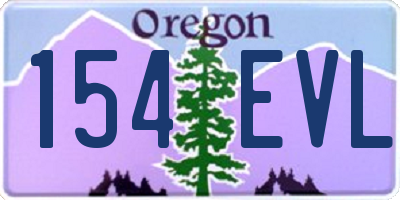 OR license plate 154EVL
