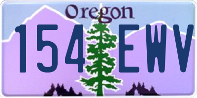 OR license plate 154EWV