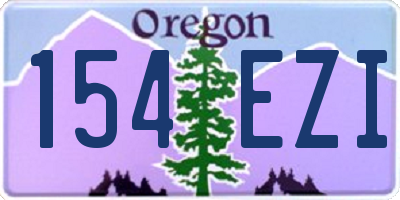 OR license plate 154EZI