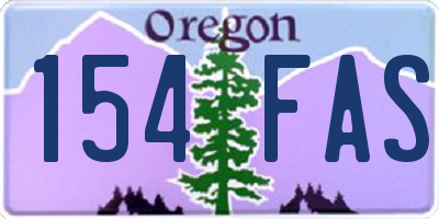 OR license plate 154FAS