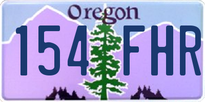 OR license plate 154FHR