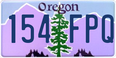 OR license plate 154FPQ