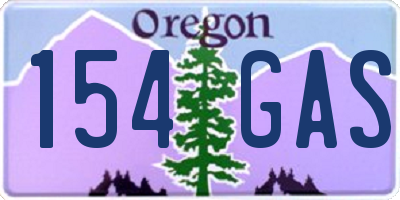 OR license plate 154GAS