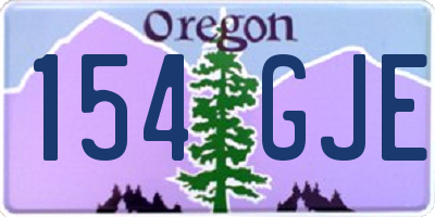 OR license plate 154GJE