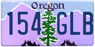 OR license plate 154GLB