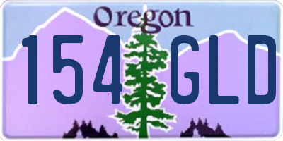 OR license plate 154GLD