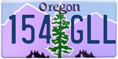 OR license plate 154GLL