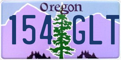 OR license plate 154GLT