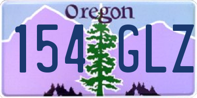 OR license plate 154GLZ