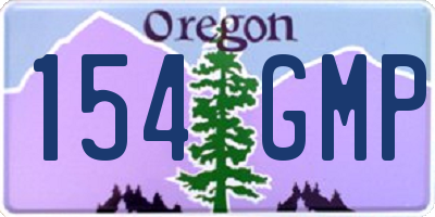 OR license plate 154GMP