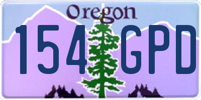 OR license plate 154GPD