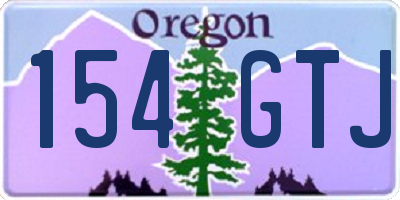 OR license plate 154GTJ