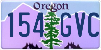 OR license plate 154GVC