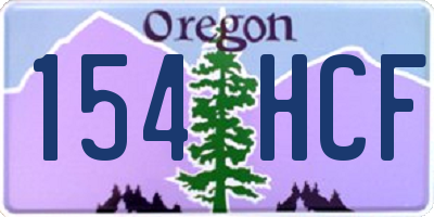 OR license plate 154HCF