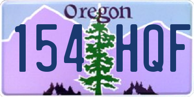 OR license plate 154HQF