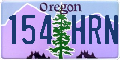 OR license plate 154HRN