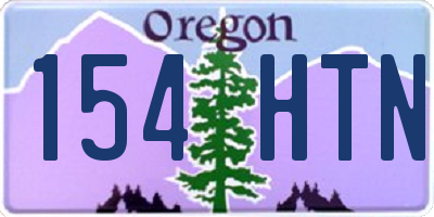 OR license plate 154HTN