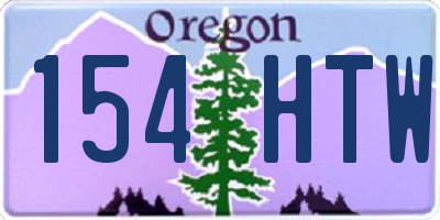 OR license plate 154HTW
