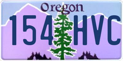 OR license plate 154HVC
