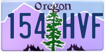 OR license plate 154HVF