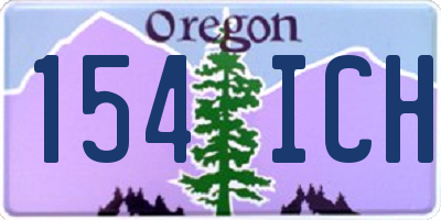 OR license plate 154ICH