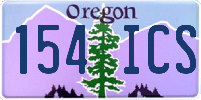 OR license plate 154ICS