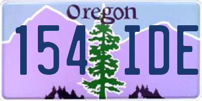 OR license plate 154IDE