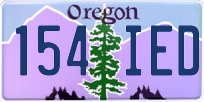 OR license plate 154IED