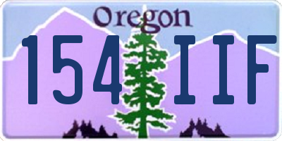 OR license plate 154IIF