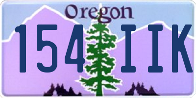 OR license plate 154IIK