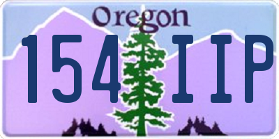 OR license plate 154IIP