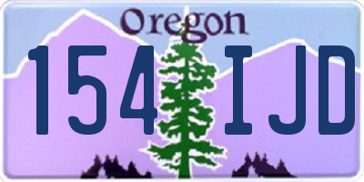 OR license plate 154IJD