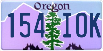 OR license plate 154IOK