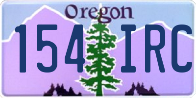 OR license plate 154IRC