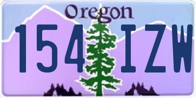 OR license plate 154IZW