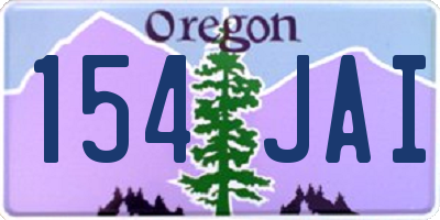OR license plate 154JAI