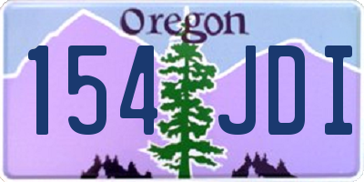 OR license plate 154JDI